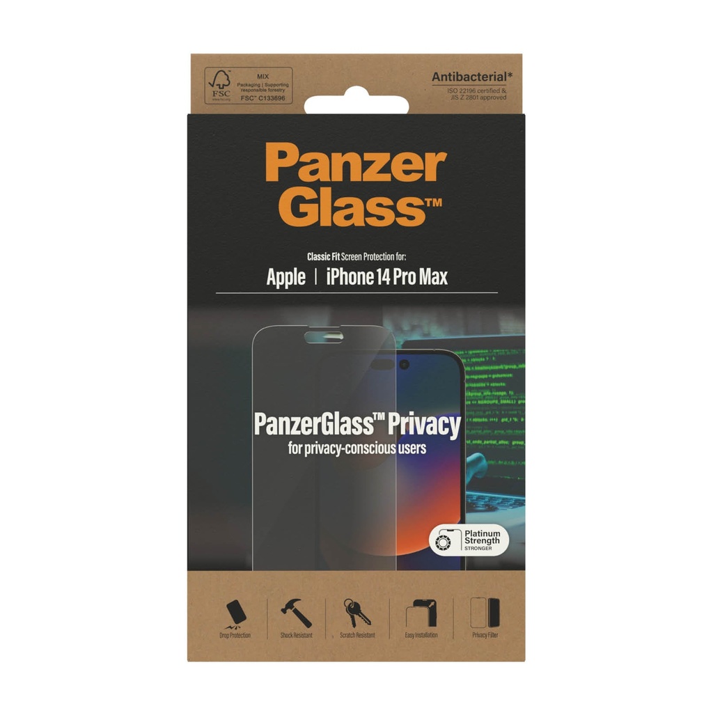 PanzerGlass iPhone 14 Pro Max Screen Protector - Privacy