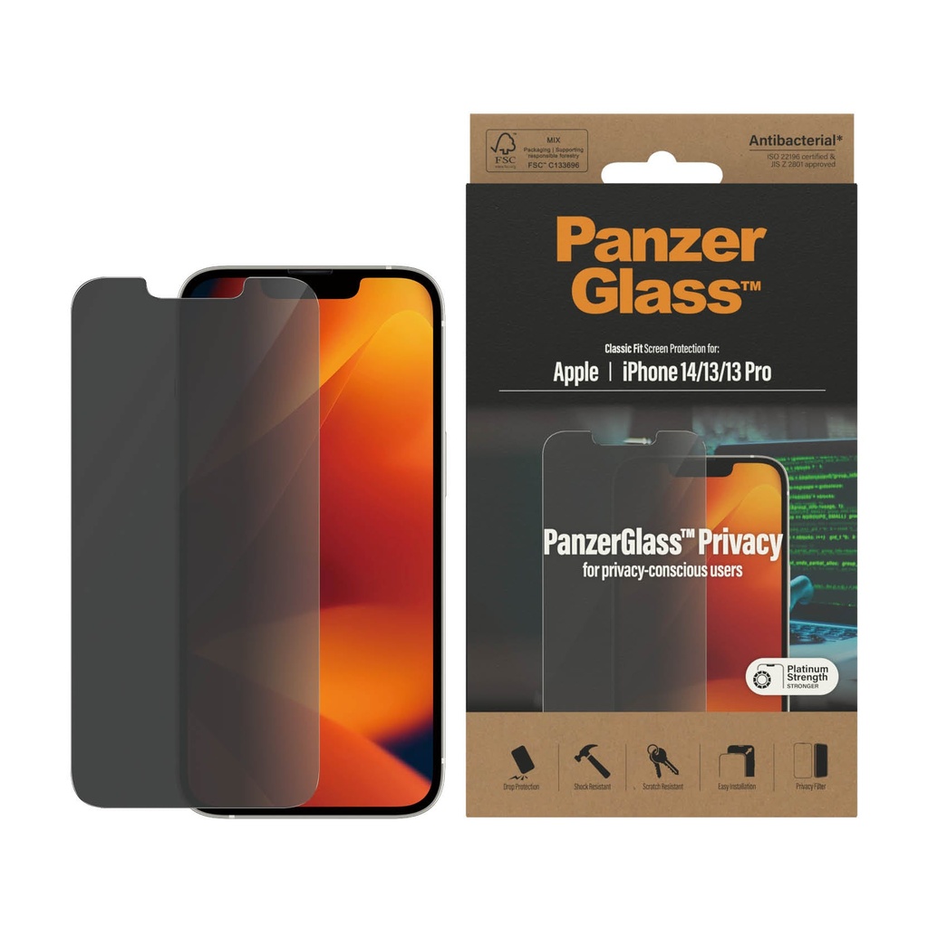 PanzerGlass iPhone 14/13/13Pro Screen Protector - Privacy