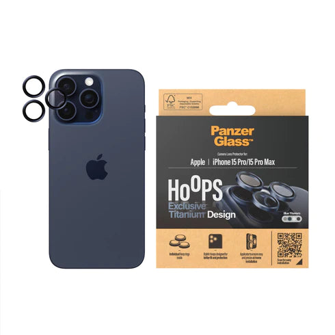 PanzerGlass iPhone 15 Pro / 15 Pro Max Hoops Blue Titanium