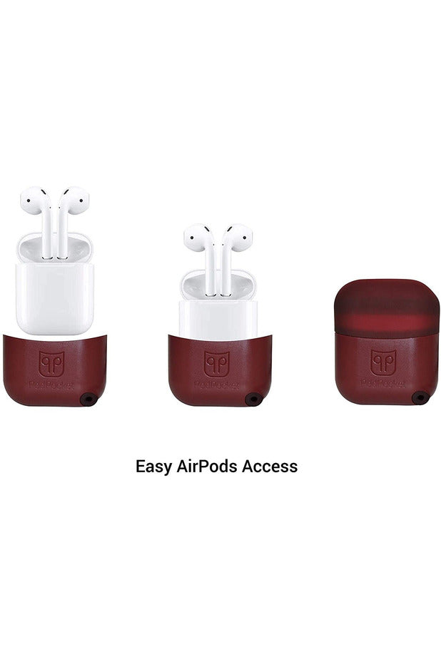 PodPocket AirPods 1,2 Protect Case - Auburn Red