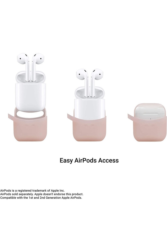 PodPocket AirPods 1,2 Secure Scoop Case - Frost Pink