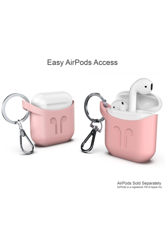 PodPocket AirPods 2 Silicone Case - AshPink