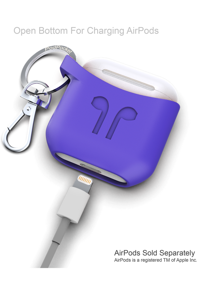 PodPocket AirPods 2 Silicone Case - Purple Rain