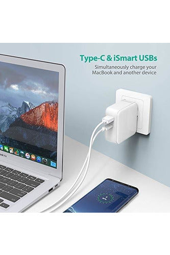 RAVPower / Wall Charger / COMBO [2 - Pack] Wall Charger 36W + C - Lightning Cable 1m - White