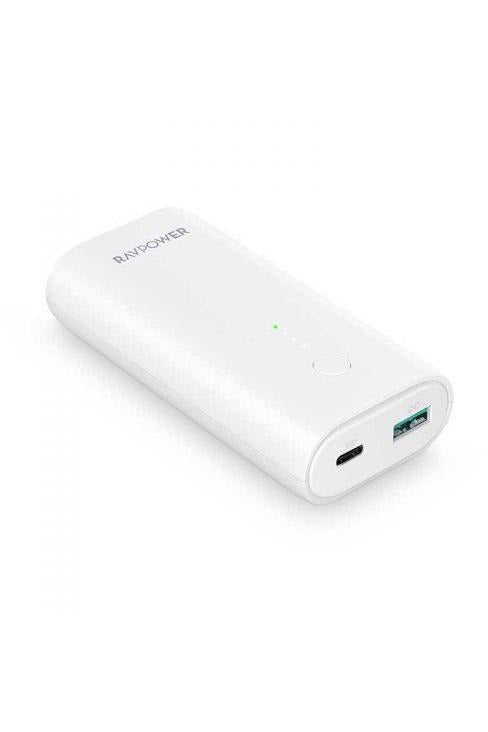 RAVPower Portable Charger 10000mAh PD + QC 18W - White