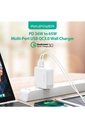 RAVPower Wall Charger 36W Dual USB AC Plug PD QC3.0 UK - White RP-PC080