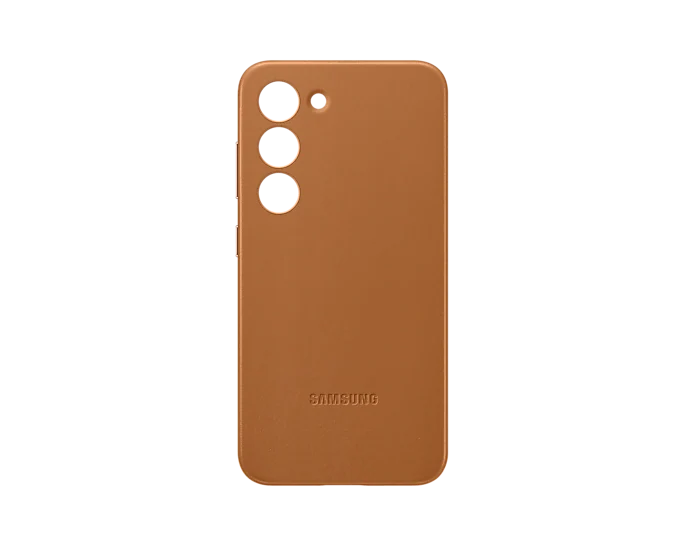 Samsung S23 Leather Cover - Camel