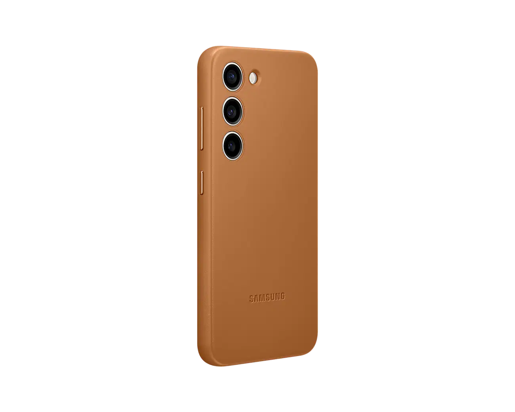 Samsung S23 Leather Cover - Camel