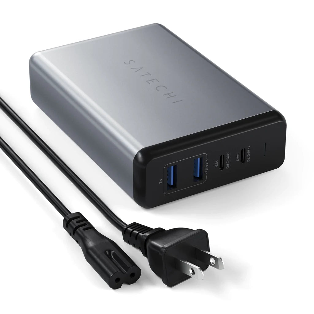 Satechi - Desktop Charger - 108W Pro USB-C PD - 2x USBC - 2x USB-A - Space Gray