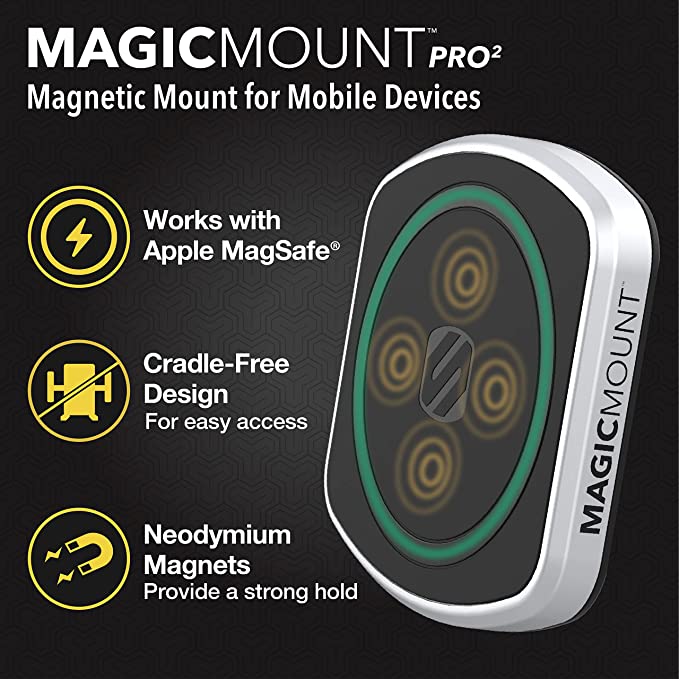 Scosche MagicMount Pro 2 Universal Magsafe/Magnetic Suction Cup Mount for Car