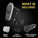 Scosche MagicMount Pro Charge5 Window/Dash Magsafe/Universal Wireless Charger