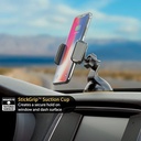 Scosche Suction Cup Mount with Vent Clips / Window Mount, Dashboard, Vent / 360 rotation for Mobile Devices 3-in-1