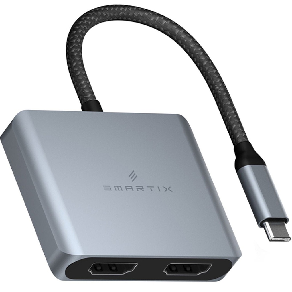 Smartix Premium Dual HDMI Adaptor , Dual Display Support 4K