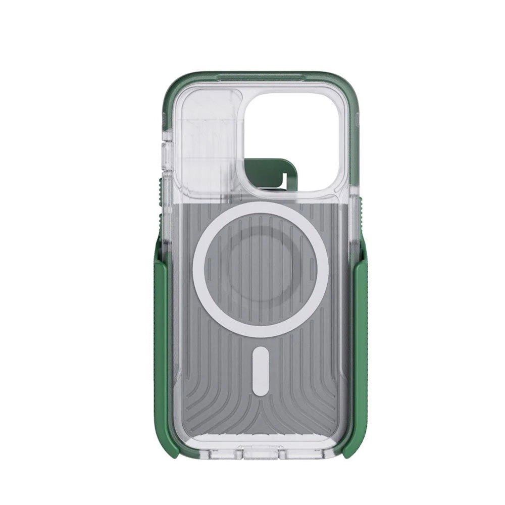 Tech21 Evo Max iPhone 14 Pro Case MagSafe / Holster - Frosted Green