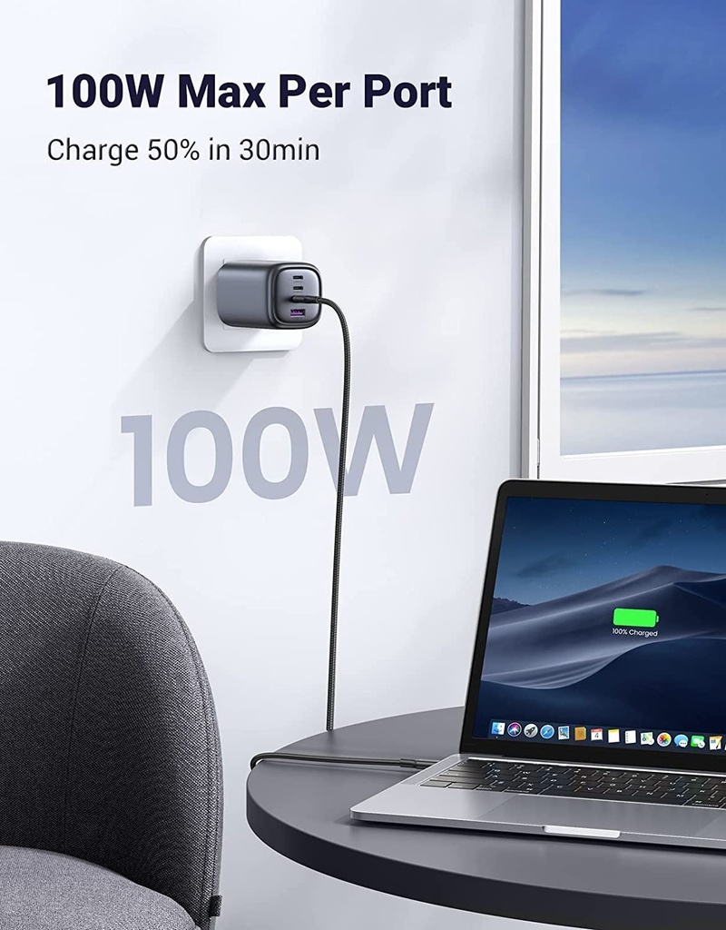 UGREEN 100W USB-C Charger Plug 4-Port GaN