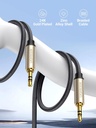 UGREEN 3.5mm Metal Connector Silver Plating Braided Audio Cable 5m