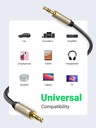 UGREEN 3.5mm Metal Connector Silver Plating Braided Audio Cable 5m