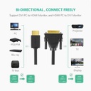 UGREEN DVI 24 + 1 HDMI Cable 1.5m - Black