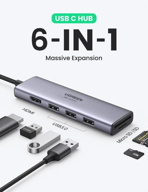 UGREEN HUB 6-in-1 USB-C to HDMI