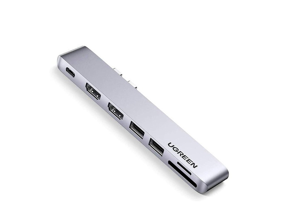 UGREEN HUB Dual USB-C to 2xUSB3.0 + 2xHDMI + TF SD + USB-C Dock Station