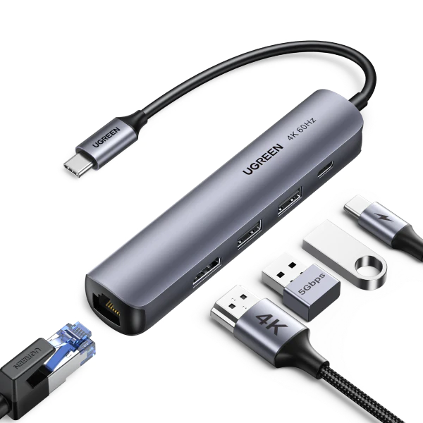 UGREEN HUB Ultra Slims 5-in-1 USB-C with Ethernet and HDMI