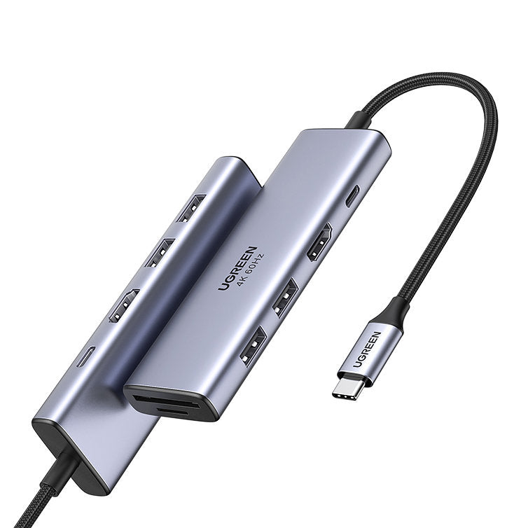 UGREEN HUB USB-C 4K 60Hz USB-C to USB Adapter with 100W PD 6-in-1