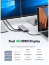 UGREEN HUB USB-C Dual HDMI Adapter, 9-in-1 USB-C Docking Station