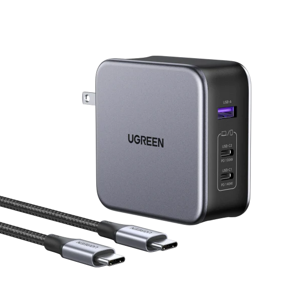 UGREEN Nexode 140W USB-C GaN Charger - 3 Ports Wall Charger