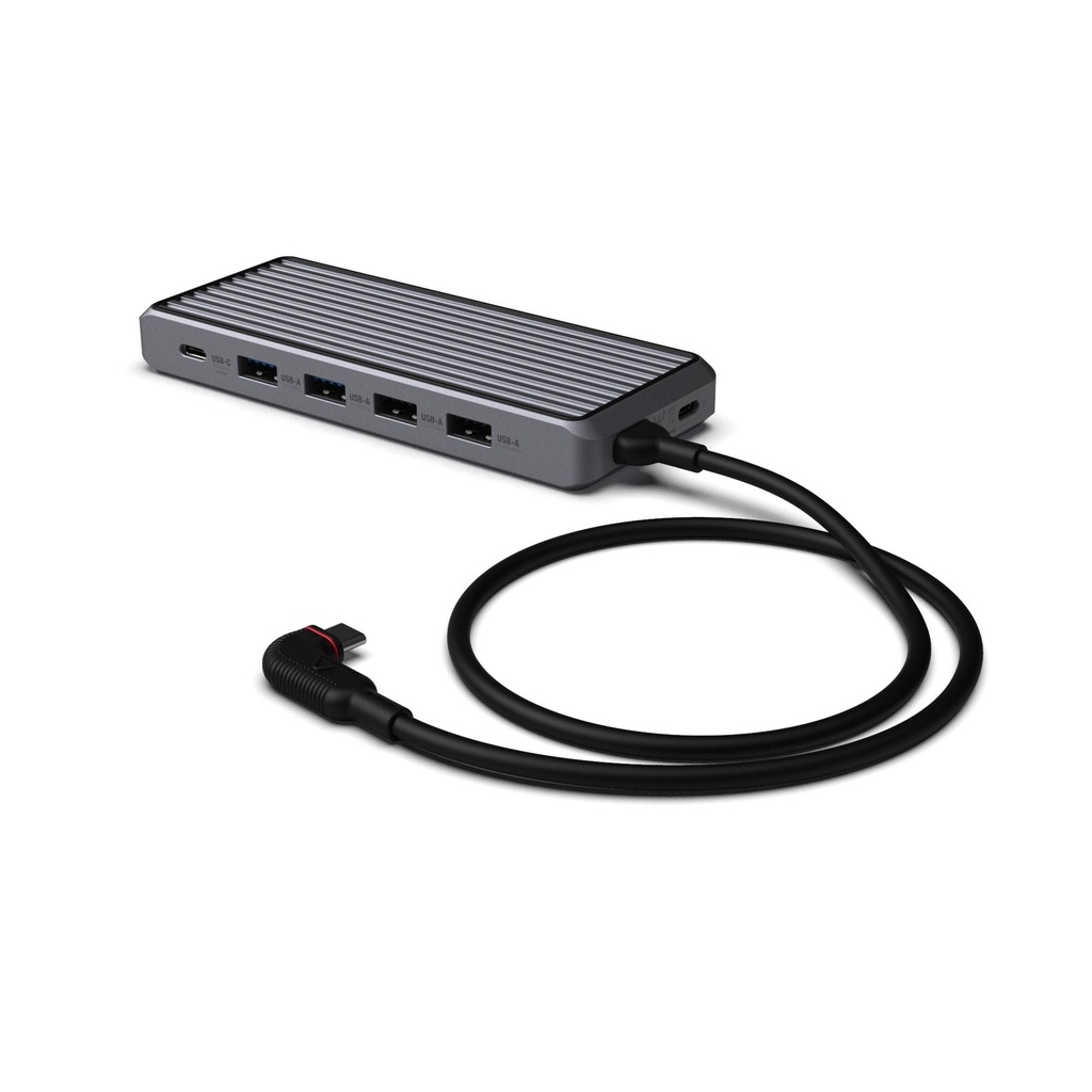 UNISYNK USB-C to 10 Dual Screen Hub with 100W PD power throughput - Gray