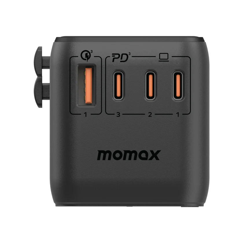 Momax 140W 4-Port Travel Adapter (Black)