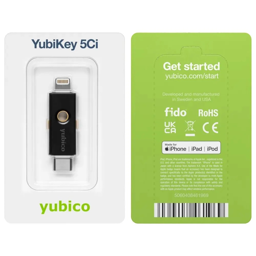 USB-C & Lightning YubiKey 5Ci Security Key