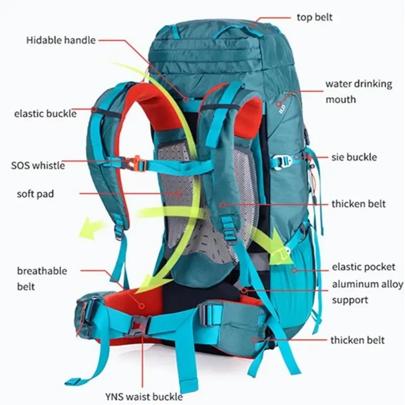 Naturehike 55L Hiking backpack - Blue