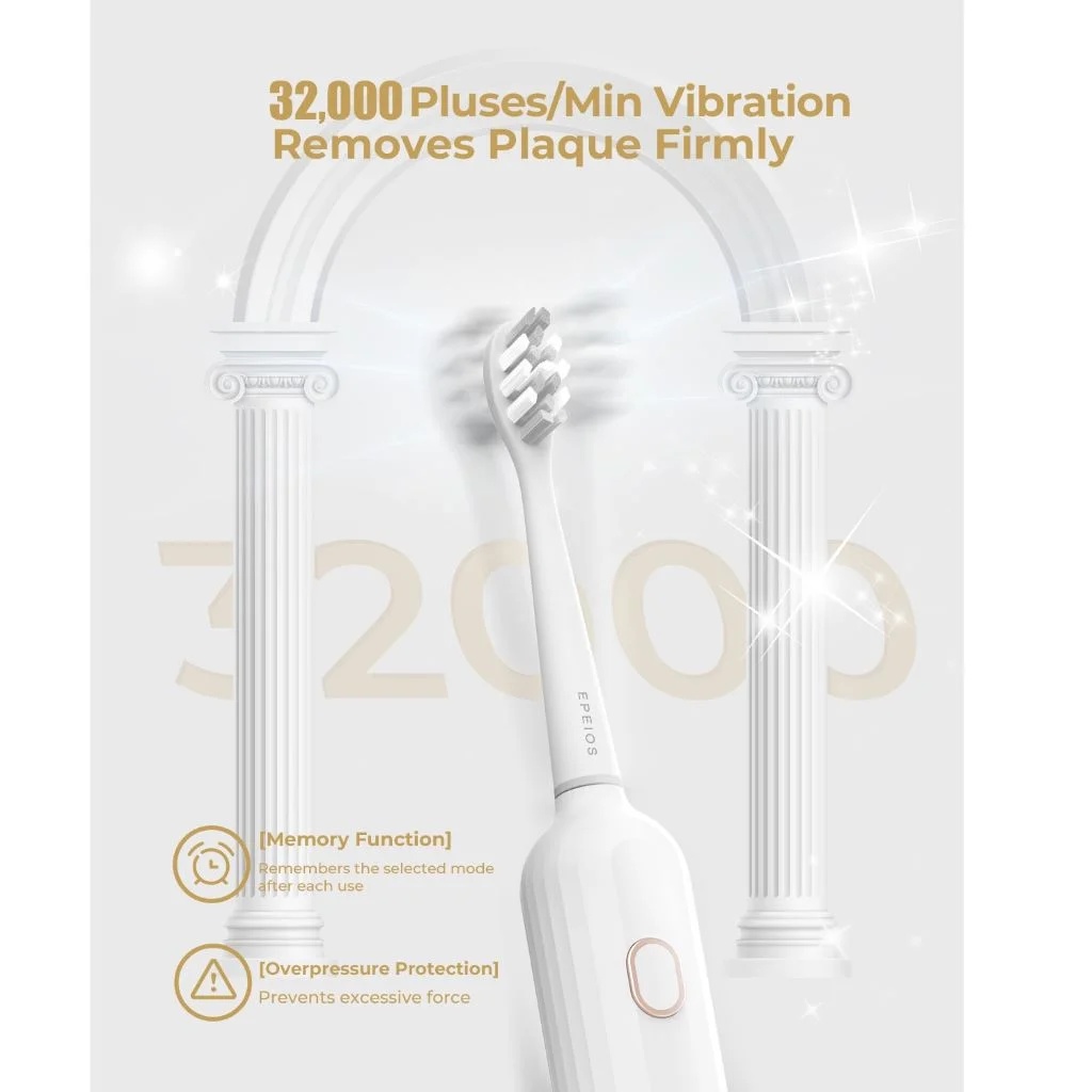 EPEIOS Sonic Electric Toothbrush - White