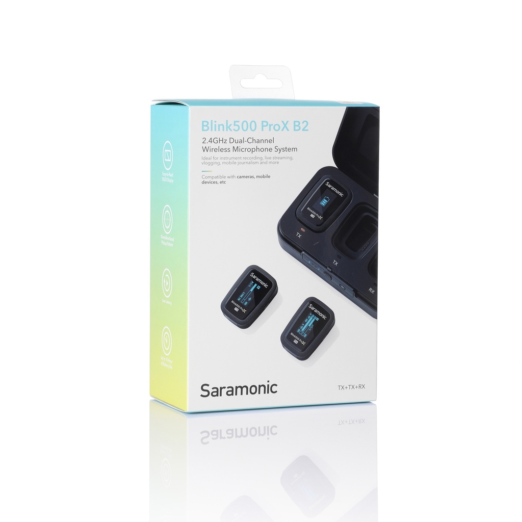 Saramonic 3.5mm 2.4G Dual Channel Wireless Microphone with Charging Case Blink500 ProX B2