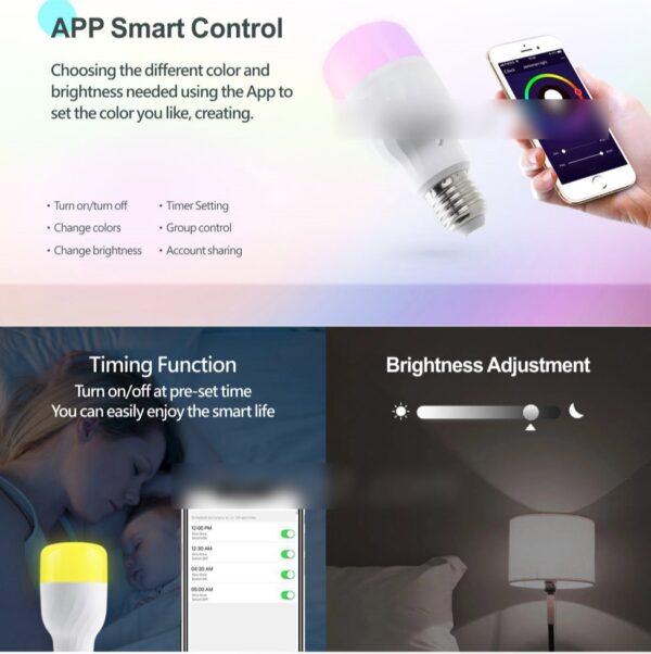 Tuya Smart Wi-fi LED bulb PST-JL02 RGBW