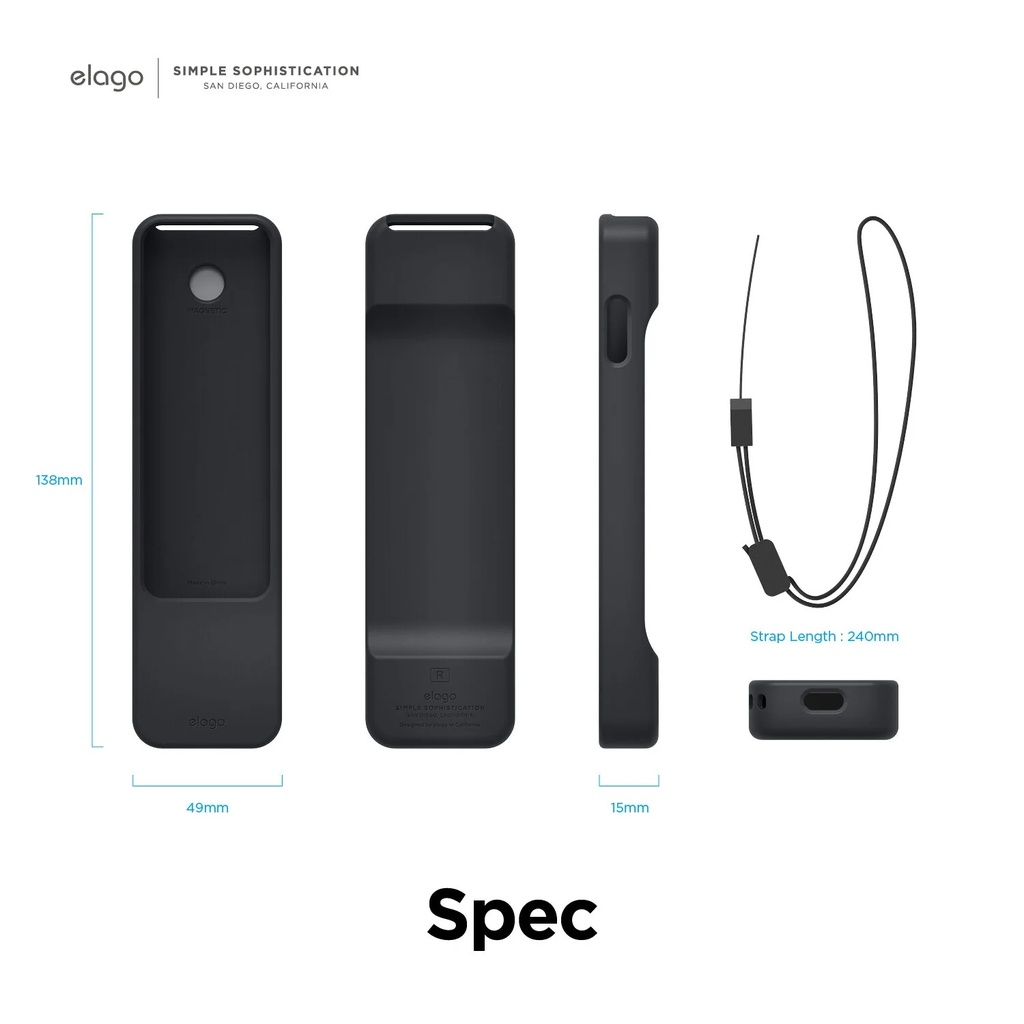 Elago Apple TV Remote R1 2021 Intelli Case - Black