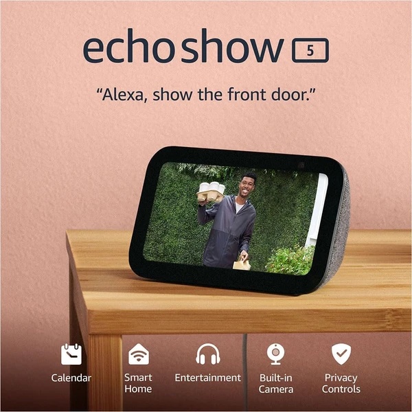 Amazon Echo Show 5 (3nd Gen) Smart Display with Alexa - Charcoal