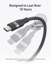 Anker USB-C to USB-C Cable 240W (Upcycled-Braided) (0.9m/3ft) - Black