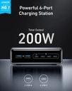 Anker Prime Charger (200W, 6 Ports, GaN) - Silver