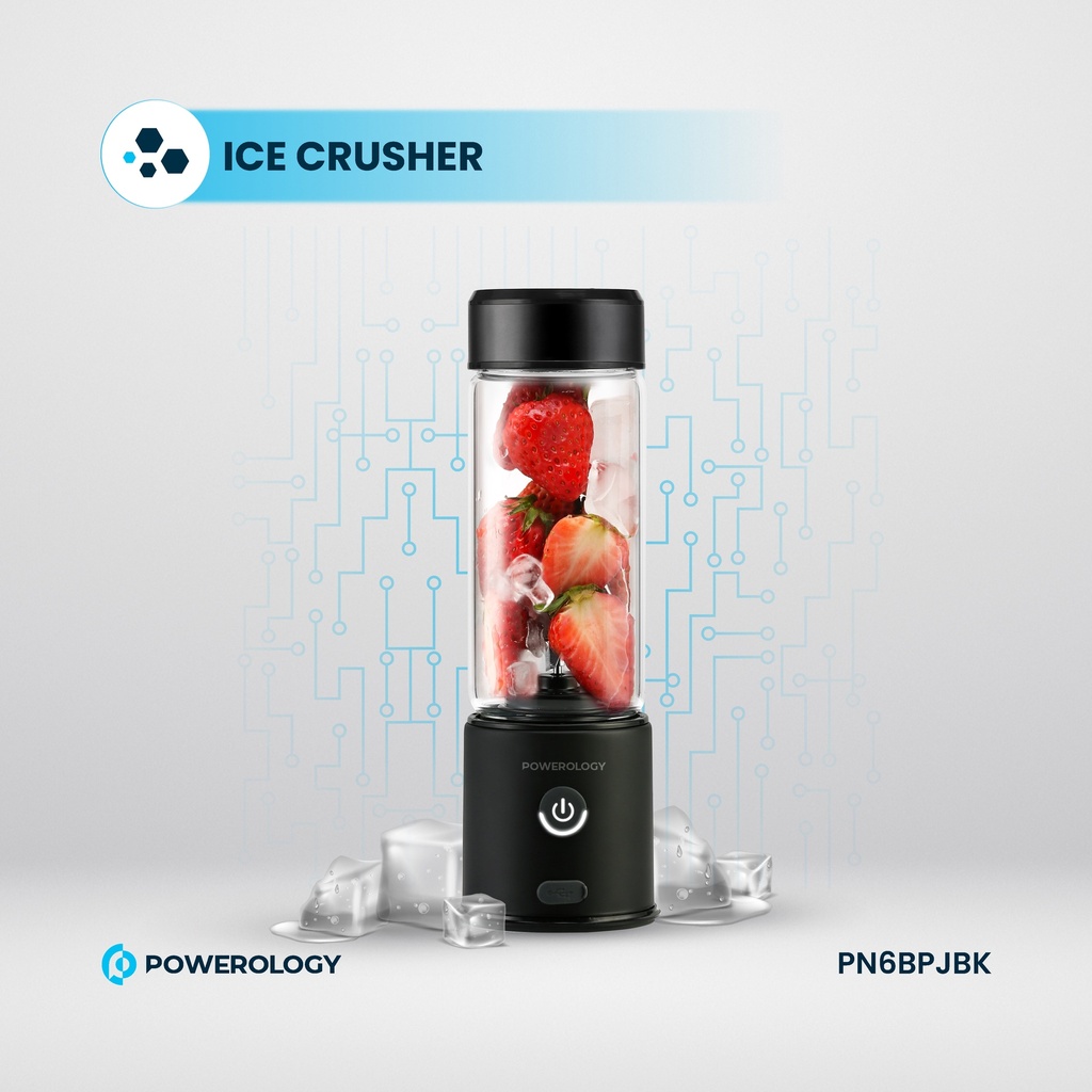 Powerology 6-Blade Portable Juicer - Black