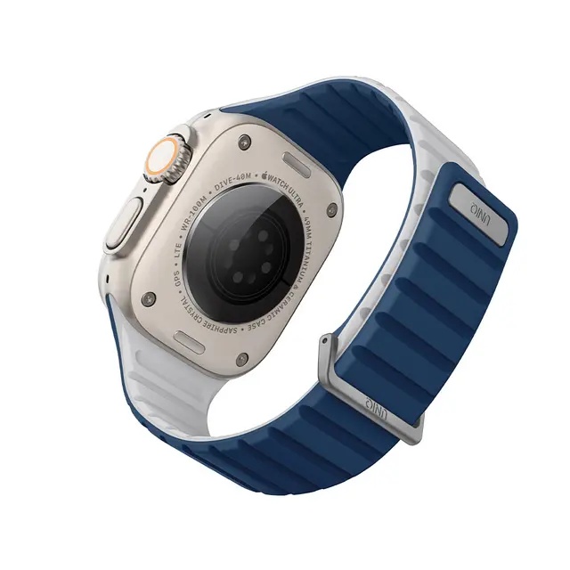 Uniq Revix Evo Reversible Magnetic Apple Watch Strap 49/45/44/42mm - Royal Blue (Royal Blue/Chalk)  