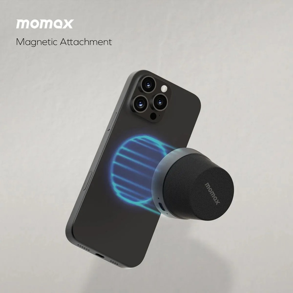 MOMAX - 1-Vibe Go Magnetic Portable True Wireless Speaker (Black)