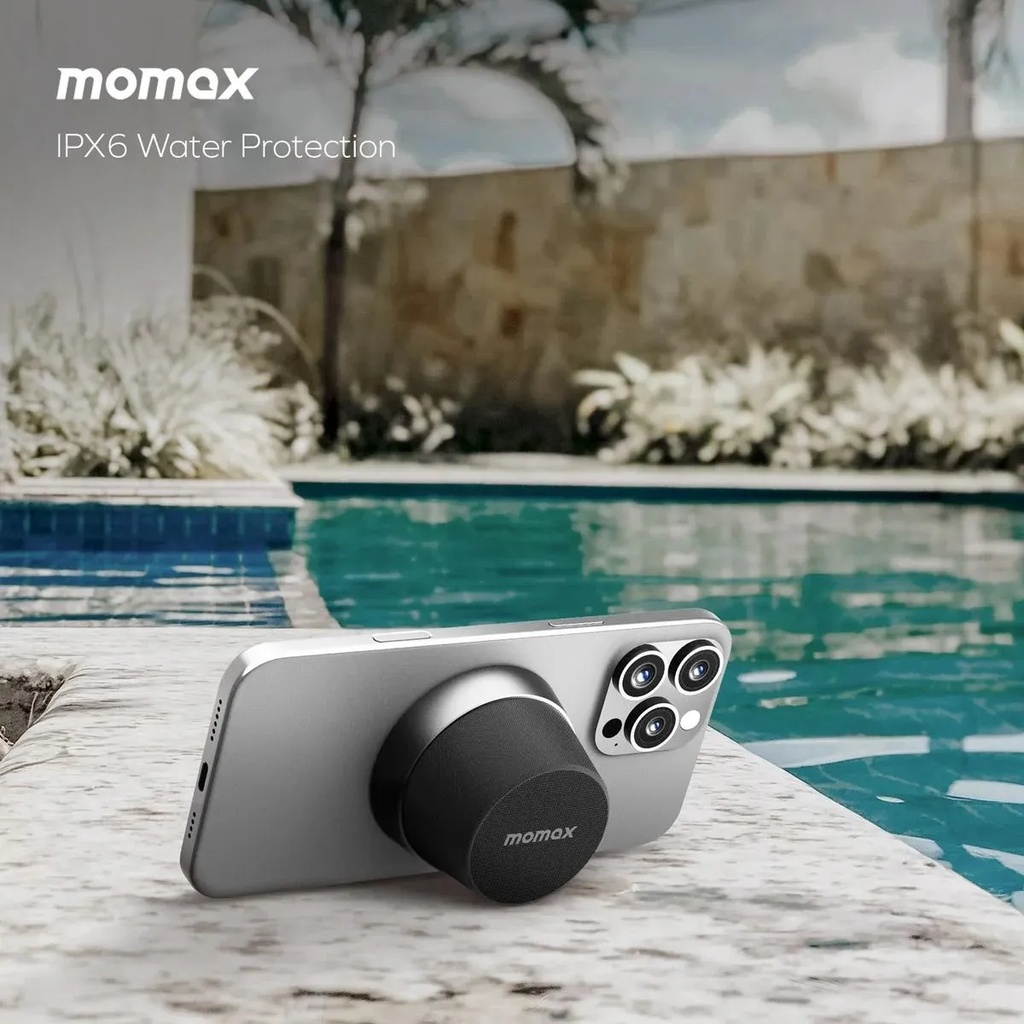 MOMAX - 1-Vibe Go Magnetic Portable True Wireless Speaker (Black)