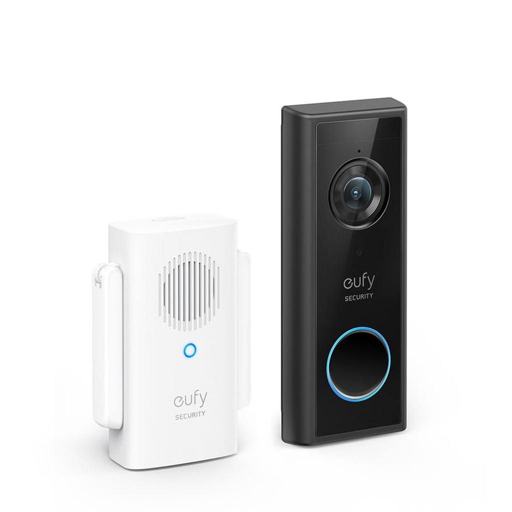 Eufy Video Doorbell E340 Kit With Chime 2K Dual Cameras -Black