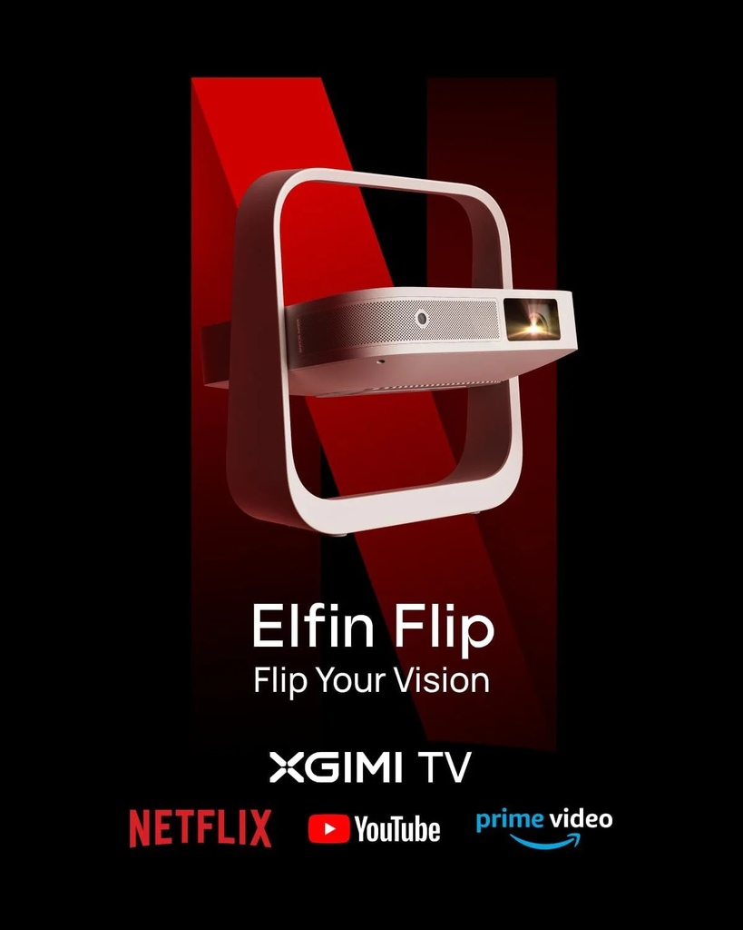 XGIMI Elfin Flip Portable Projector Built-in Stand - 1080P - 400 ISO Lumens