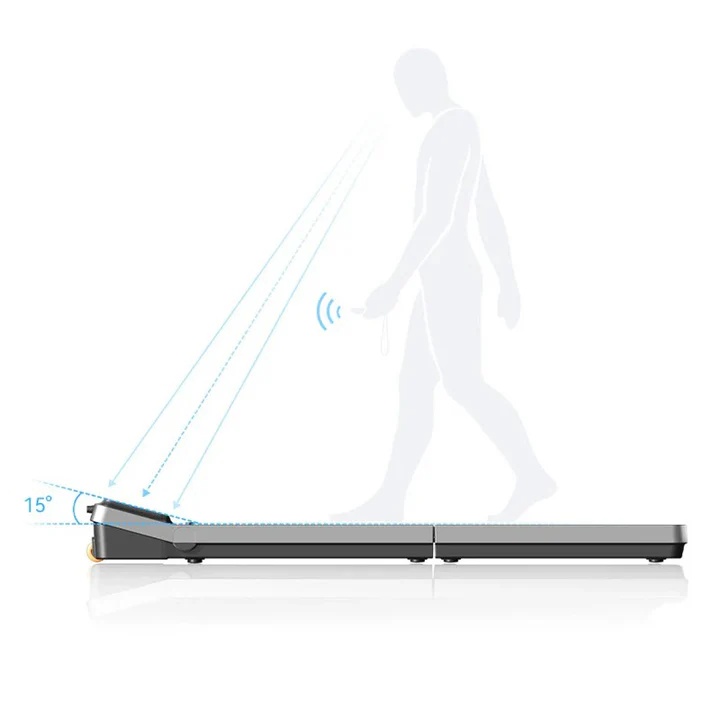 Folded Treadmill R3 hybrid + with max. speed 12km/h, with side armrest with 1HP brushless motor.