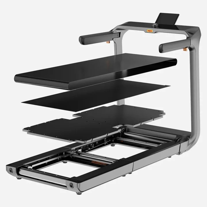 Folded Treadmill X218 with max. speed 16km/h with 1.75 brushless motor, with side armrest.