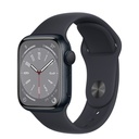 Apple Watch Series 8 GPS 41mm Midnight Aluminium Case with Midnight Sport Band - Regular