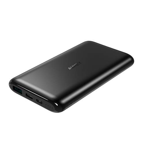 Aukey 10000mAh USB-C Rapid charge Ultra Slim Power Bank - Black