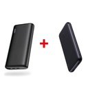 Aukey 20000mAh 65W PD Power Bank Fast Charger + Aukey Slim 10000mAh USB-C Power Bank, - Black